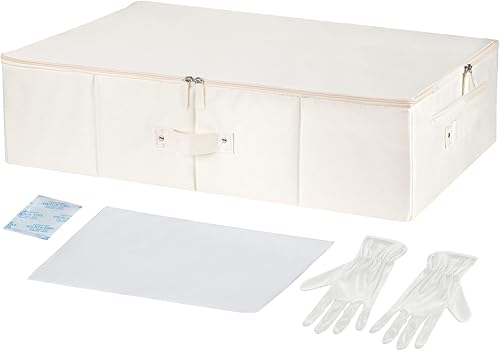 Caja de almacenamiento para vestidos de novia – Caja de conservación de vestidos de novia con 20 hojas de papel de seda sin ácido para