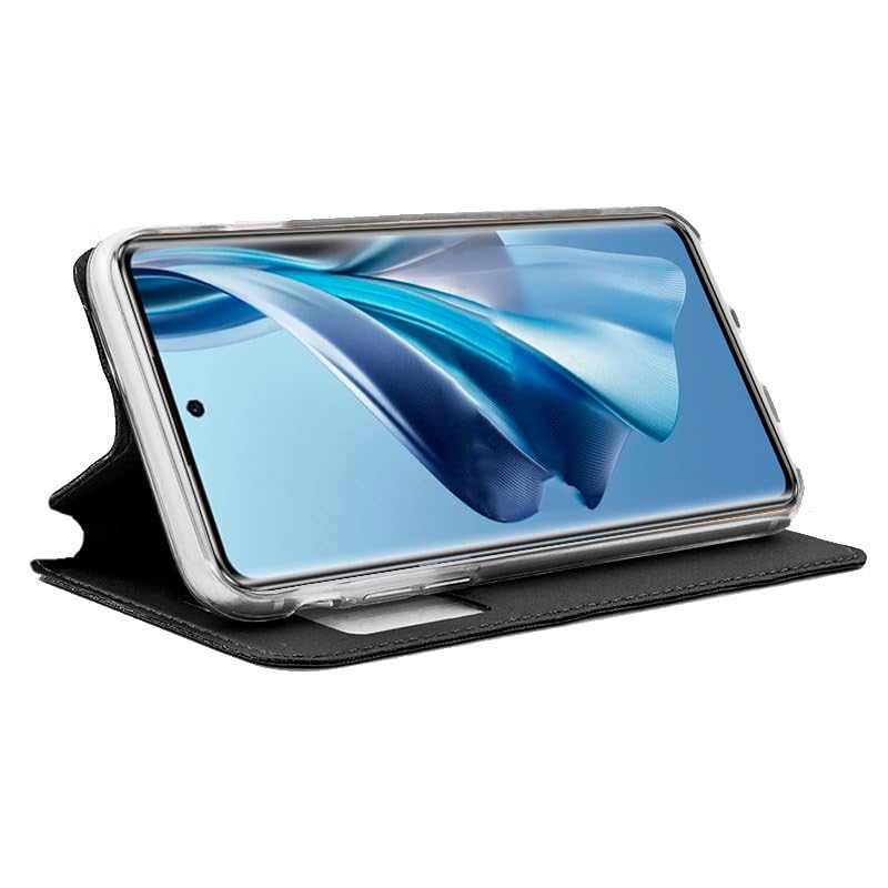 Cool Flip Cover Case for OPPO Reno 10 5G / 10 Pro 5G Smooth Black, Black/White - Image 2