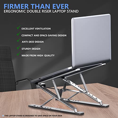 QuinnryQuinnry-Laptop-Stand-Adjustable-Portable-Foldable-Laptop-Riser-7-Layer-Height-Adjustment-Laptop-Holder-Office-Desk-Accessories-Ergonomic-Laptop-Elevator-for-Desk-Work-from-Home