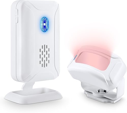 Timbre con sensor de movimiento, timbre de puerta, detector de movimiento PIR inalámbrico, timbre de alarma de seguridad, timbre de bienvenida,