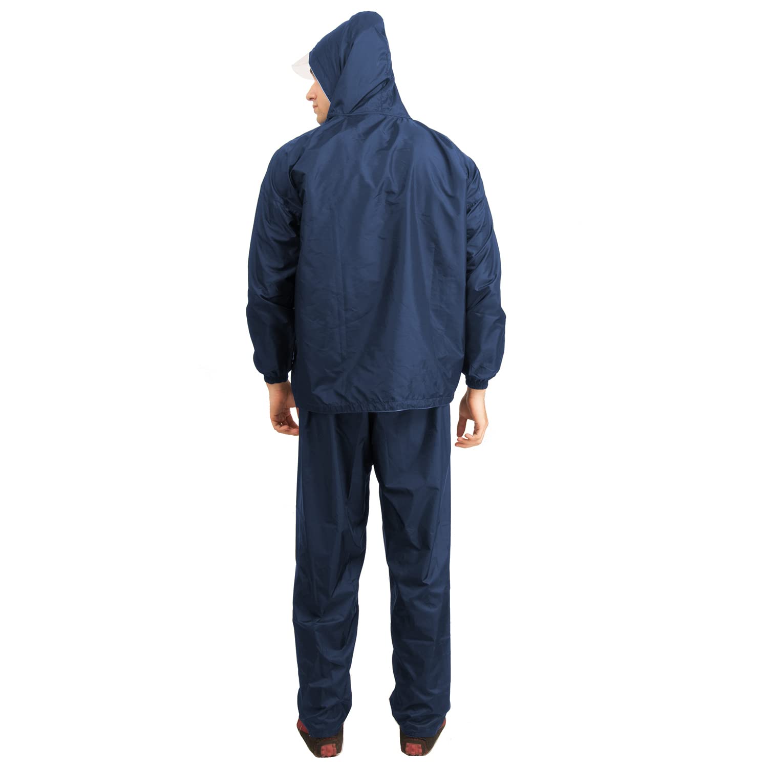 THE DRY CAPE ; LET IT RAIN Jacket Coat and Pant Mens Waterproof Bike Double Layer Branded Solid Raincoat Blue 3