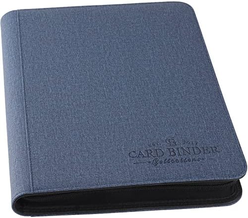 Foalgo Trading Card Binder, Card Collection Binder Album Folder with 540 Side Loading Pockets, 9 Pocket Trading Card Album Folder for TGC,MTG, Baseball Cards, Yugioh ( Blue )