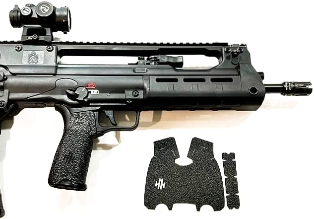 Handleitgrips Cinta de agarre para pistola compatible con Springfield Armory Hellion, cinta de agarre de pistola de goma texturizada negra, fácil