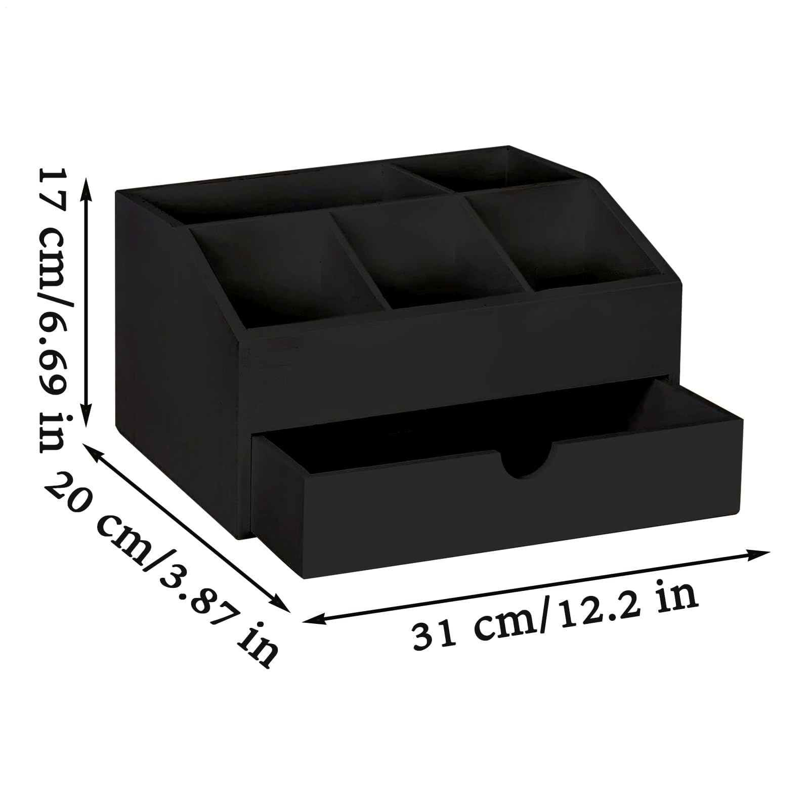 Tè e caffè in legno con cassetto elegante soluzione per casa, ufficio, tavolo da pranzo e soggiorno, perfetto per gli amanti del tè e gli appassionati di caffè