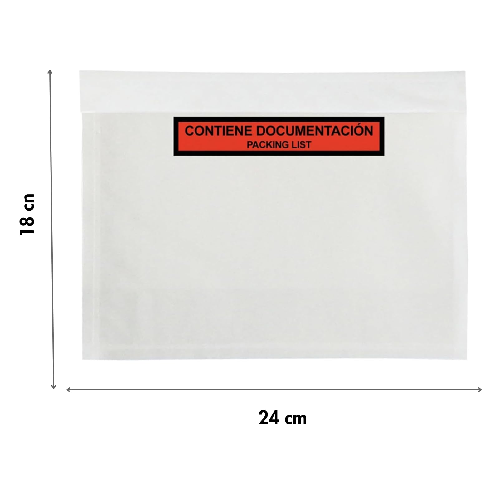 Dohe - Packing List (1.000 uds.) - Tamaño 240x180 mm, Sobres Transparentes de Plástico, Envío de Documentos, Transporte y Logística, Autoadhesivos Resistentes, Material de Oficina