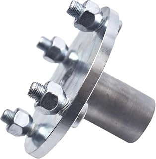 4" x 4" Go-Kart Live Axle Hub with 1" to 3/4" Step-Down - 1/4" Keyed Shaft, 8 Inch Rear Front Wheel, x4 Lug Set Kit, Replacement Assembly Parts, Quad ATV Cart Gokart Golf Trike Wheels