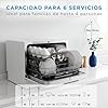 Midea Lavavajillas Pequeño Blanco 55 cm para 6 servicios - Lavavajilla Compacto y Portatil sin Instalación - Lavaplatos con Programa Eco Ahorro, Filtro Antibacterias y Programación Horaria #4
