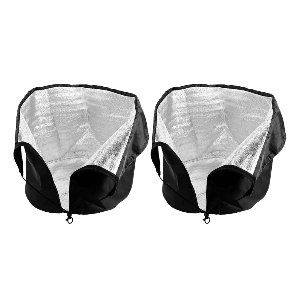 Osmond 2Pack Plant Pot Covers for Winter Freeze Protection 18" X 20" Frost Protection Cover for Outdoor Plant& Shrubs Black