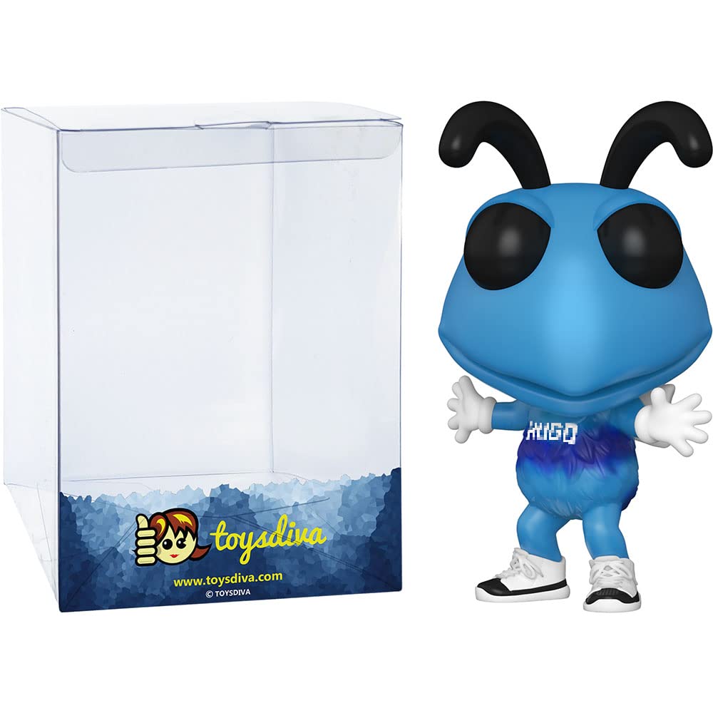 Funko Hugo [H o r n e t s ]: P o p ! Mascot Vinyl Figurine Bundle with 1 Compatible 'ToysDiva' Graphic Protector (005 - 52165 - B)