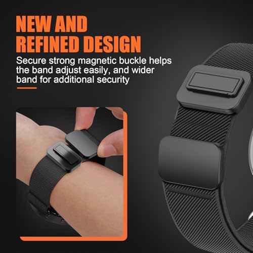 Image of Magnetic Elastic Bands Compatible for Samsung Galaxy Watch 8 Band 40mm 44mm /Galaxy Watch 8 Classic 46mm,Soft Fabric Strap Stretchy Nylon Sport Wristband for Galaxy Watch 8 /Classic for Men Women