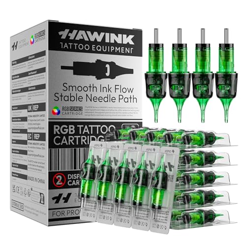 HAWINK Tattoo Needles Cartridge Assorted Mixed Size 50PCS
