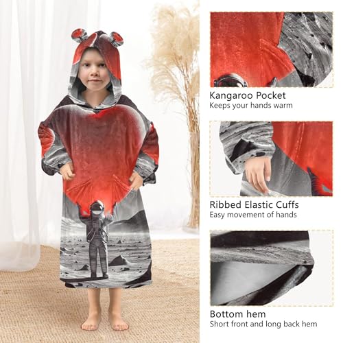 Cute Tabby Cat Print Wearable Blanket Kids Teens Girls Pullover Animal 3D Print Boys Oversized Hoodie Sweatshirts 5