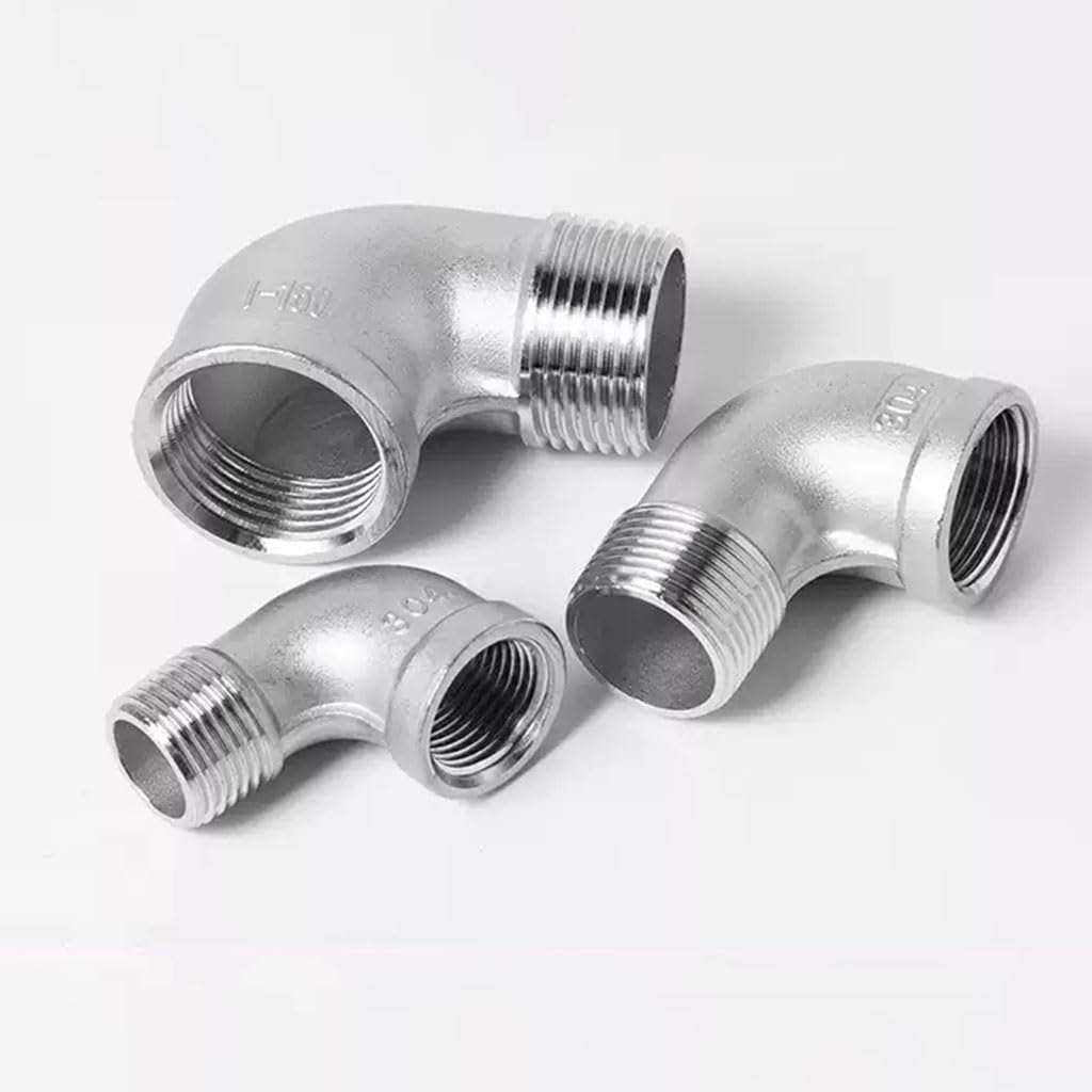 1 Szt. 1/4" 3/8" 1/2" 3/4" 1" 1-1/4" 2" Kolanko Męskie Do Żeńskiego, 90 Stopni, Stal Nierdzewna 304, Złącza Rurowe(2")
