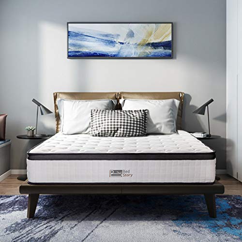 BedStory Bed Mattress, 10 inch Gel Memory Foam Hybrid Spring Mattress with...