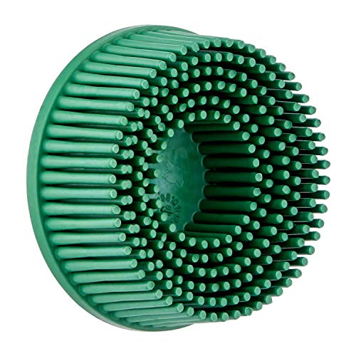 Image of Scotch-Brite(TM) Roloc(TM) Bristle Disc, Ceramic, 25000 rpm, 2 Diameter, 50 Grit, Green (Pack of 10)