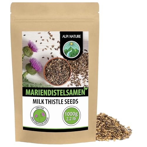 Alpi Nature Mariendistelsamen ganz 1kg Mariendistel Samen zur Zubereitung von Mariendistel Tee