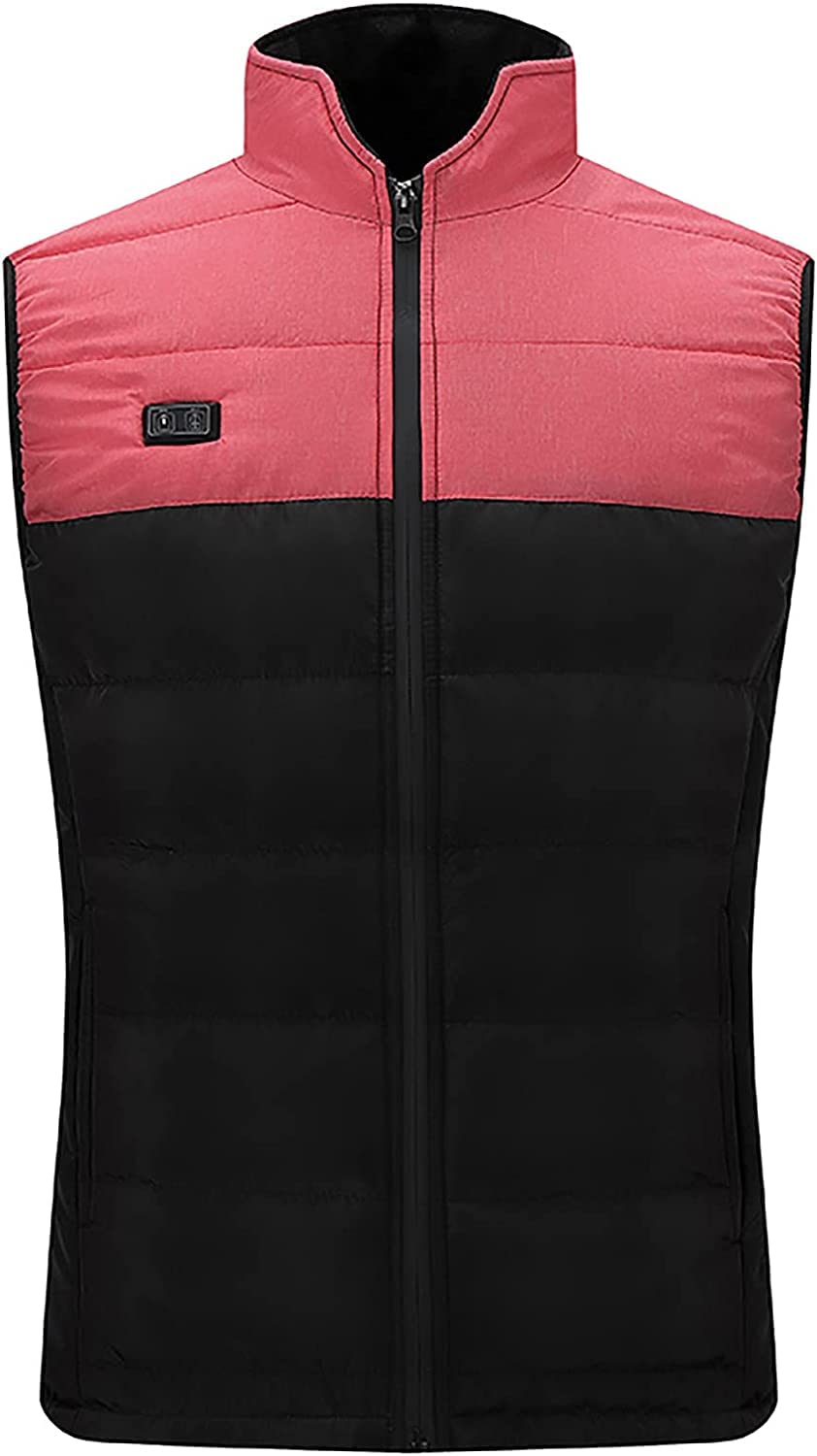 Gilet riscaldato scaldacorpo Elettrico USB, Giacca Peluche Senza Maniche Unisex, Gilet Ricaricabile, Caccia Sci Pesca (M)