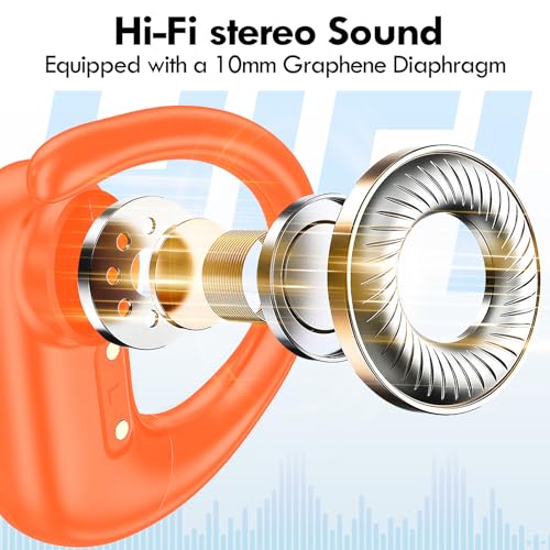 Image of kurdene Wireless Earbuds Bluetooth Headphones Sport,Over Ear Buds with Deep Bass Sound,60Hrs Playtime Earphones Redesigned Comfort Fit with Earhooks for Running,Meeting,Workout