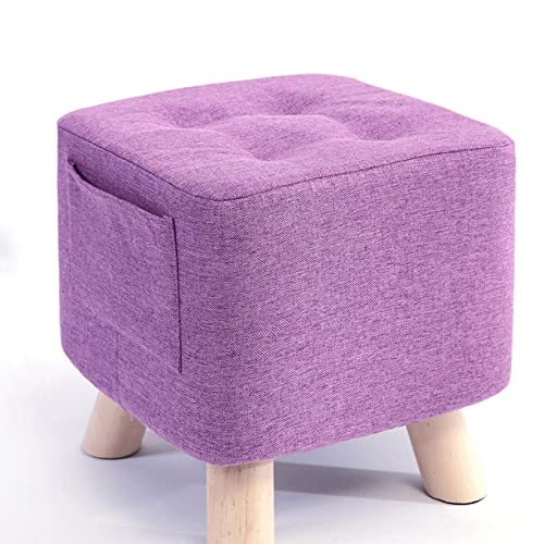 Repose-Pieds en Peluche Violet 28x28x31 cm de Chambre