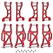 Hobbypark Front & Rear Aluminum Suspension Arms Set for Traxxas Maxx V1 Upgrades Replace 8929 8930 (Red)