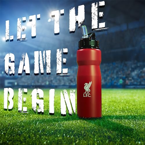 Liverpool FC Water Bottle with Straw - Metal Water Bottle for Football Fans Sports Work School Gym Liverpool Gifts for Men - Image 2