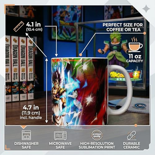 Image of Dragon Ball Anime Ceramic Coffee Mug, Vibrant Character Print, Fan Gift