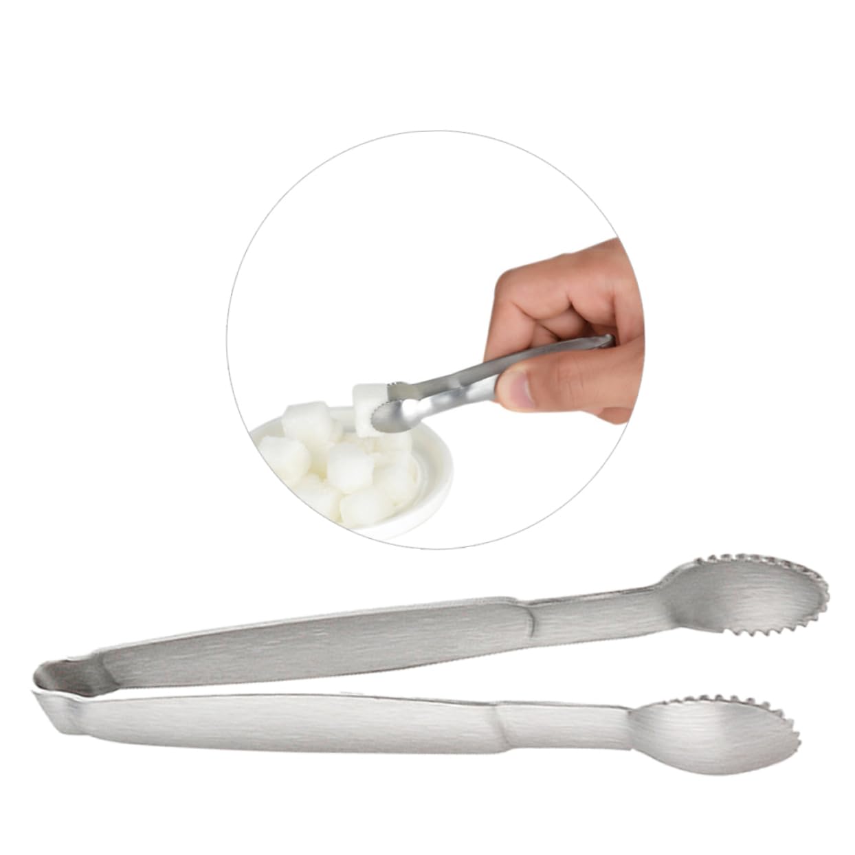 HOLIDYOYO Quality Stainless Steel Ice Clips Multi-use Sugar Cube Tongs Perfect for Tea Parties Sugar Cubes for Bar