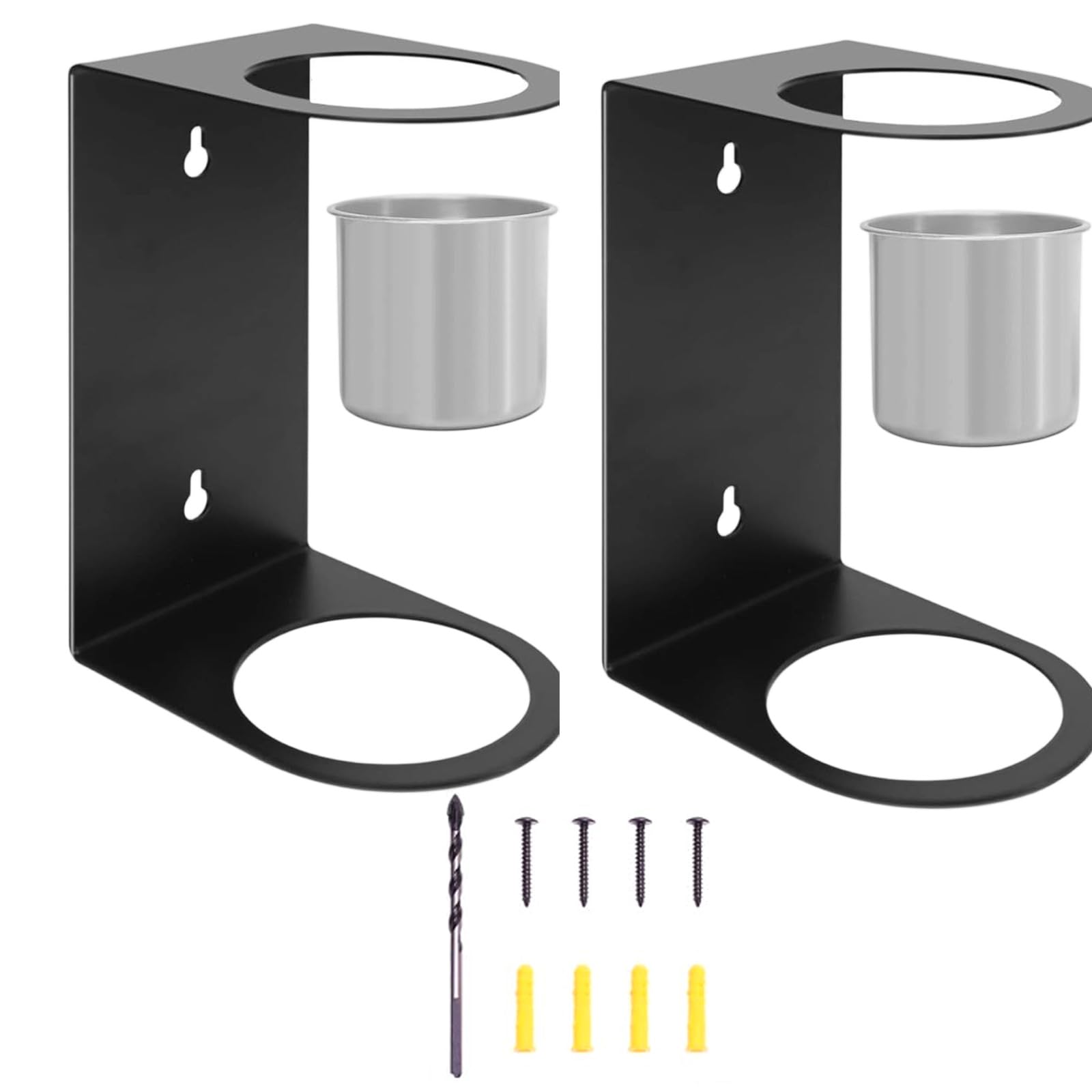 Kalttoy Multipurpose Wall Funnel Rack with Stable Structure Iron Funnel Bracket for Various Container Sizes Rustproof Holder