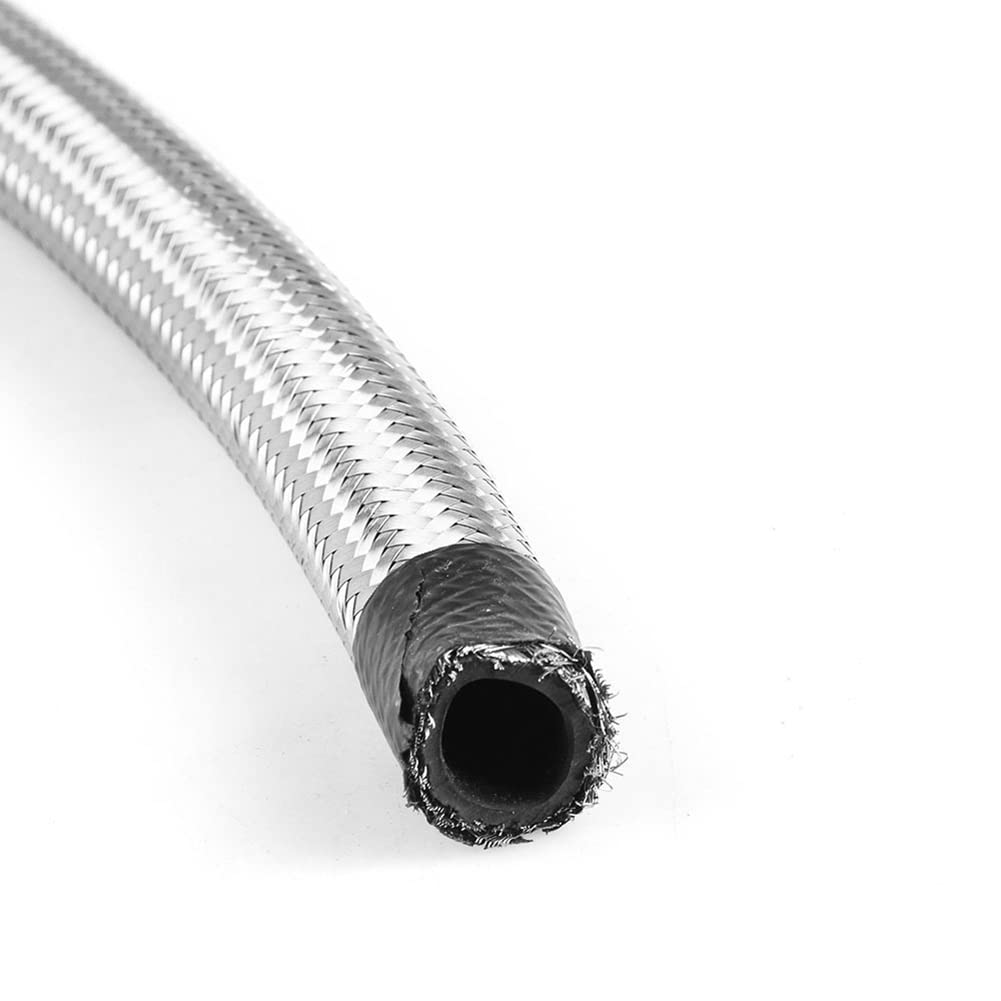 Tubo Carburante Intrecciato,Cpe Tubo Flessibile Per Olio Ad Alta Pressione Linea Di Alimentazione Carburante An4/An6/An8/An10 Tubi Flessibili Intrecciati Tubo Flessibile Per Refrigerante,1 Metro