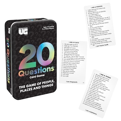 20 Questions Card Game Tin from University Games, for 2 or More Players Ages 12 and Up
