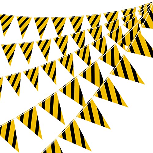 Construction Birthday Party Supplies, 5 Packs Construction Pennant Banner Decorations, Dump Truck Theme Flag Banner for Boy, Under Construction Party Bunting Banner Decor