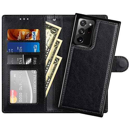 iMangoo Wallet Case for Samsung Galaxy Note 20 Ultra 5G PU Leather Case Detachable Magnetic Note 20 Ultra Phone Case Protective Cover Card Slot Holder Cash Cases for Galxy Note 20 Ultra Black