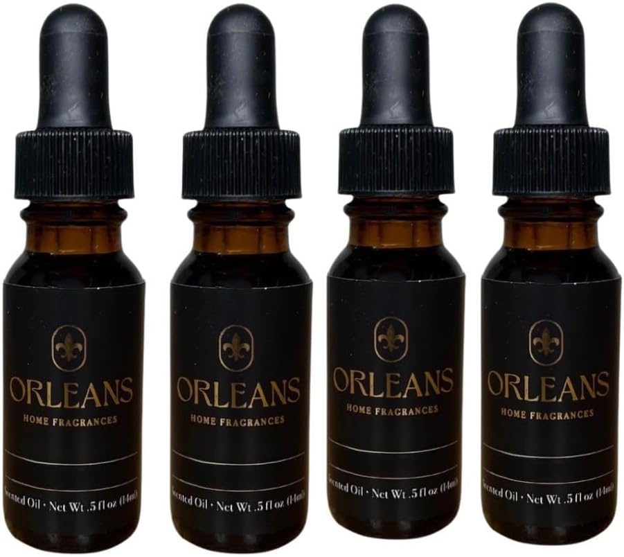 Orleans Home Fragrances 1/2 oz Oil Set - #9, Cashmere, Angel and Fine Linens, Black