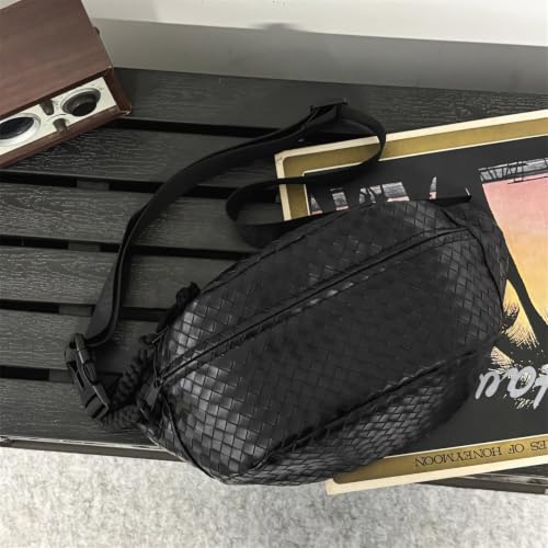 Image of Leather Chest Bag for Women, Crossbody Belt Bag Fanny Pack Purse Fashionable Waist Bags Handbag for Everyday Use Trip Walking Hiking
