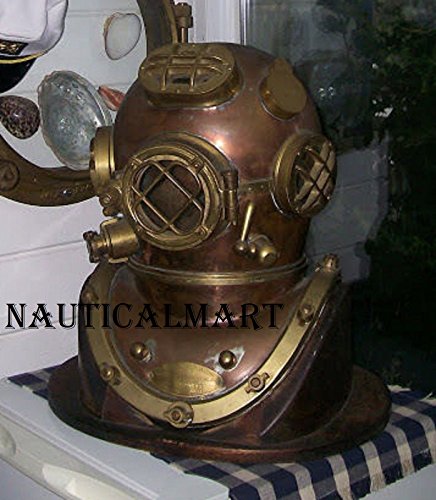 Morse US Navy Mark V Diving Divers Helmet Antique Full Size 18'' Diver's Collection