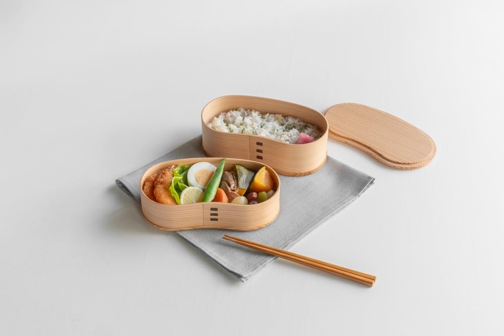 Amazon｜はんごう弁当 二段 大館工芸社 曲げわっぱ 弁当箱 日本
