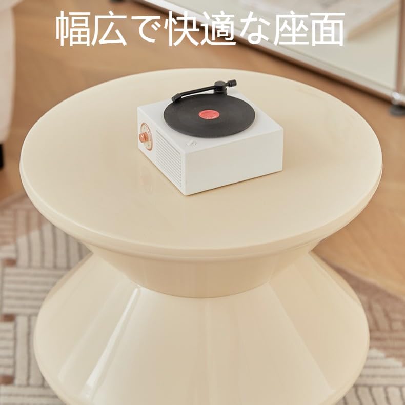 北欧風サイドテーブル 砂時計型 2 層 おしゃれデザイン ソファ/ベッドサイド/カフェ用 リビング自宅向け (グレー,2層)