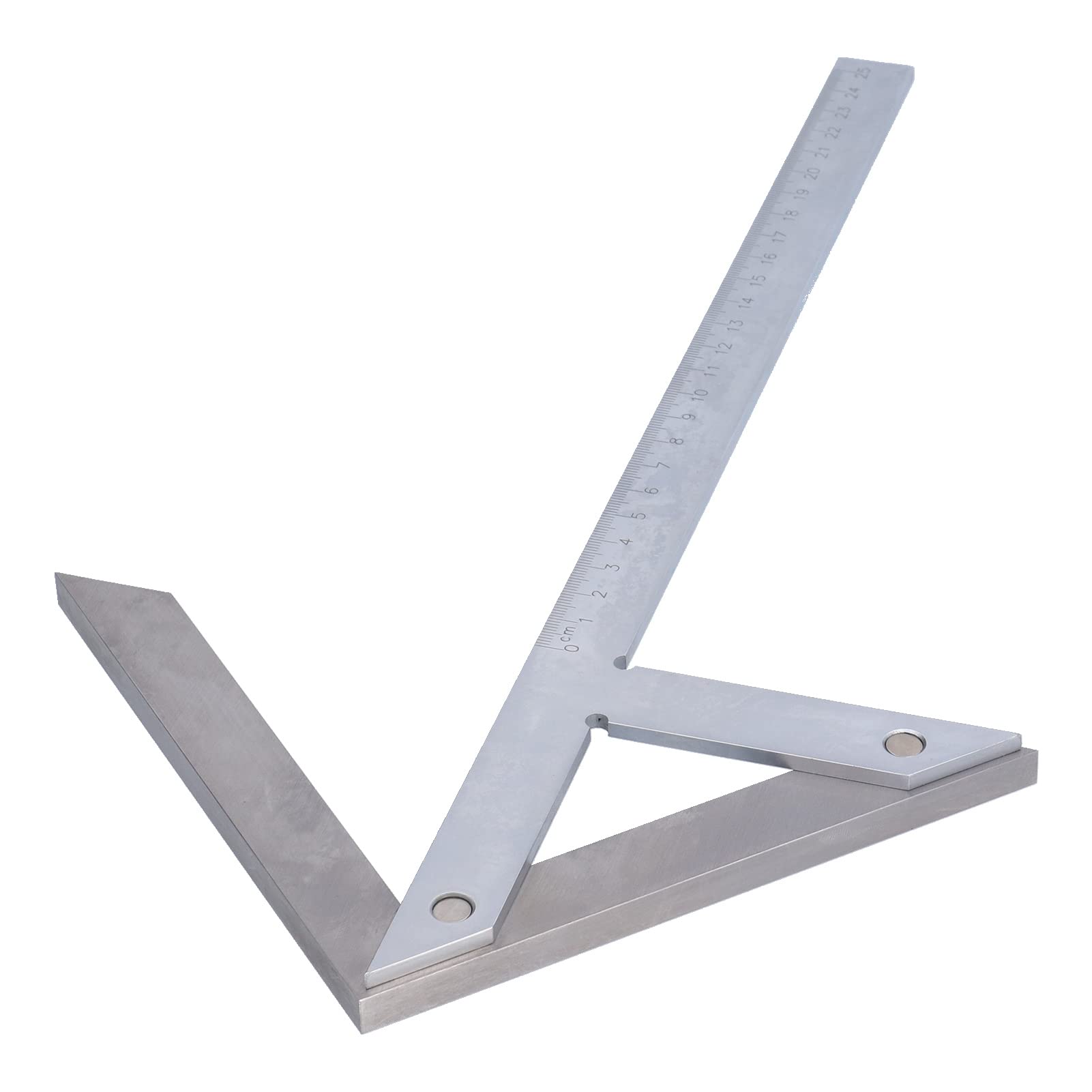 Generic Mirino Angolare in Acciaio Inossidabile con Righello Centrale Ad Alta Precisione per Marcatura di Lavorazione Hardware 250 Mm X 160 Mm