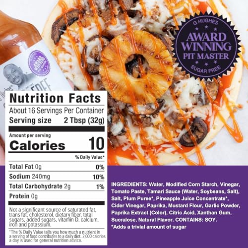 G Hughes Sugar Free, Polynesian Sauce - Sugar Free Dipping Sauce, G Hughes Sugar Free Sauces, Gluten-Free BBQ Sauce, Low Carb Sauce, Vegetarian Sauces, G Hughes BBQ Sauces- 18 Oz (3-Pack)