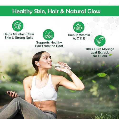 Image of Well-Being MORA Moringa Oleifera Capsules - Energy, Joint, Skin & Immune Support - Green Superfood - Vegan, No Gluten, Multivitamin Lab Tested