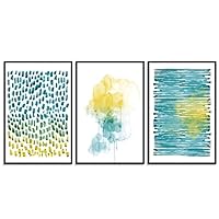 3 Piece Framed Canvas Wall Art Abstract Painting Canvas Prints Home Artwork Decoration for Living Room,Bedroom - 16