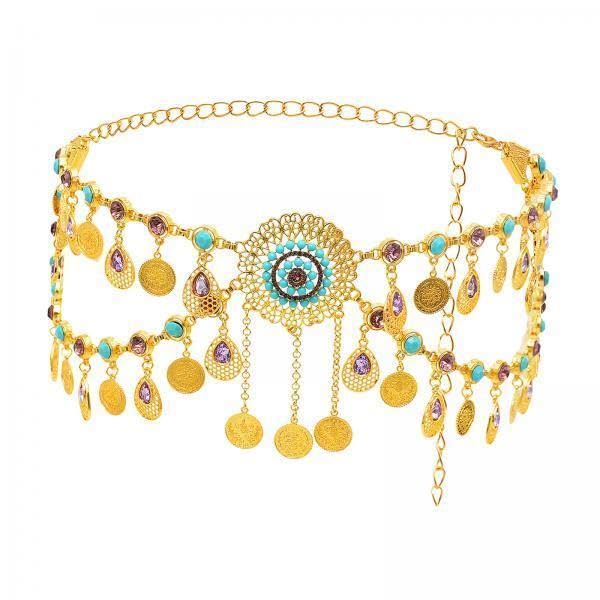 3X Metal Waist Chain Belt for Women, Adjustable Body Jewelry, Fashion Belly Chain, Western Cowgirl Dress Belt, Jeans Waistband