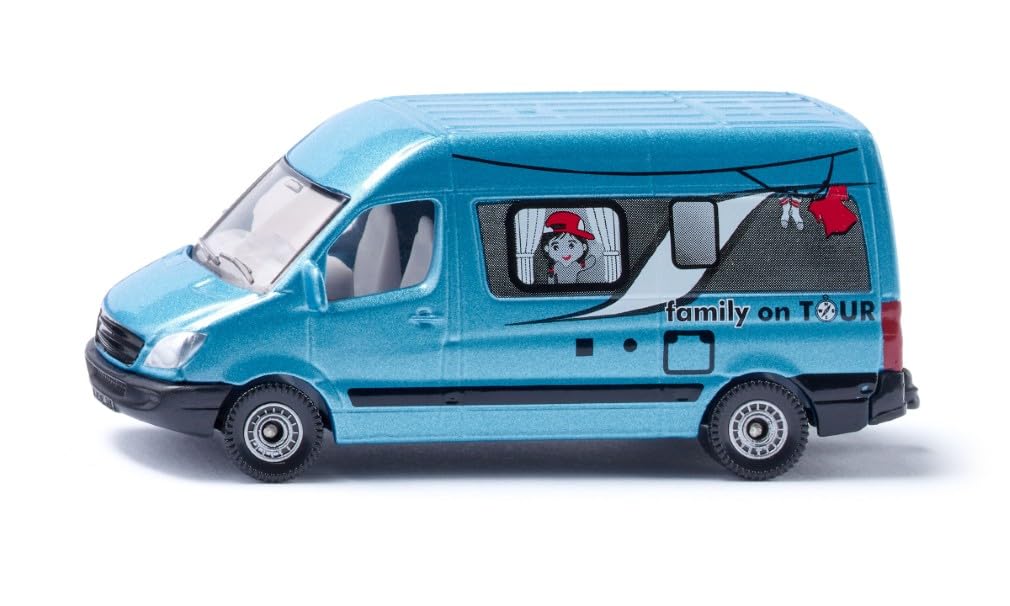 Siku 1559 Campervan Children's Toy Car, Metal/Plastic, Blue, Versatile