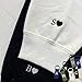 GODMERCH Custom Embroidered Heart Hoodie - Personalized Initial On Sleeve - Matching Valentines Day & Christmas - White Size M