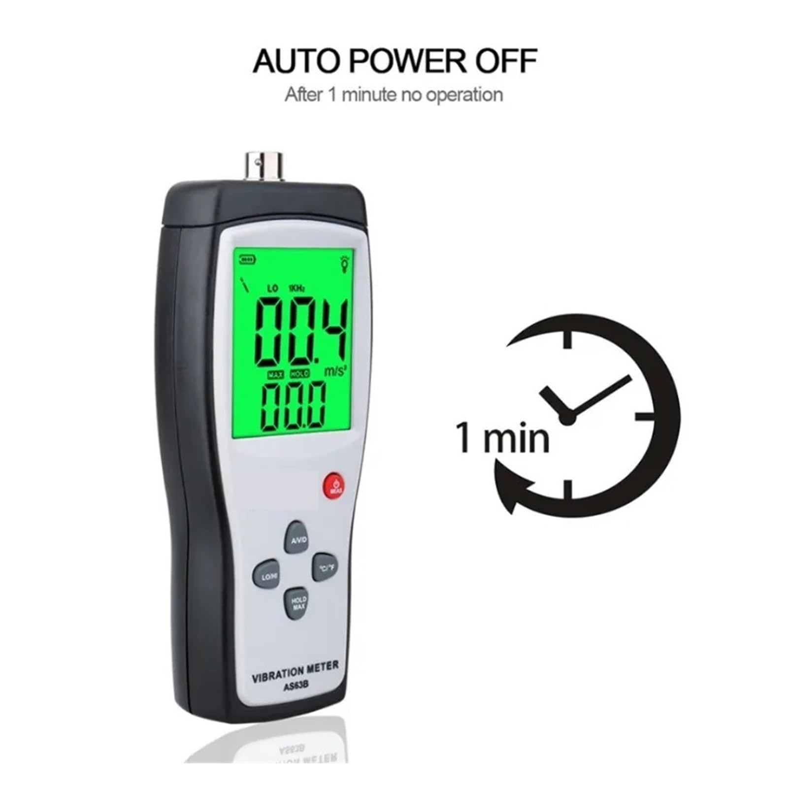 Schwingungsanalysator, AS63B Digitales Vibrationsmessrät Vibrometer Handtester mit Beschleunigungsschwindigkeitsmessung