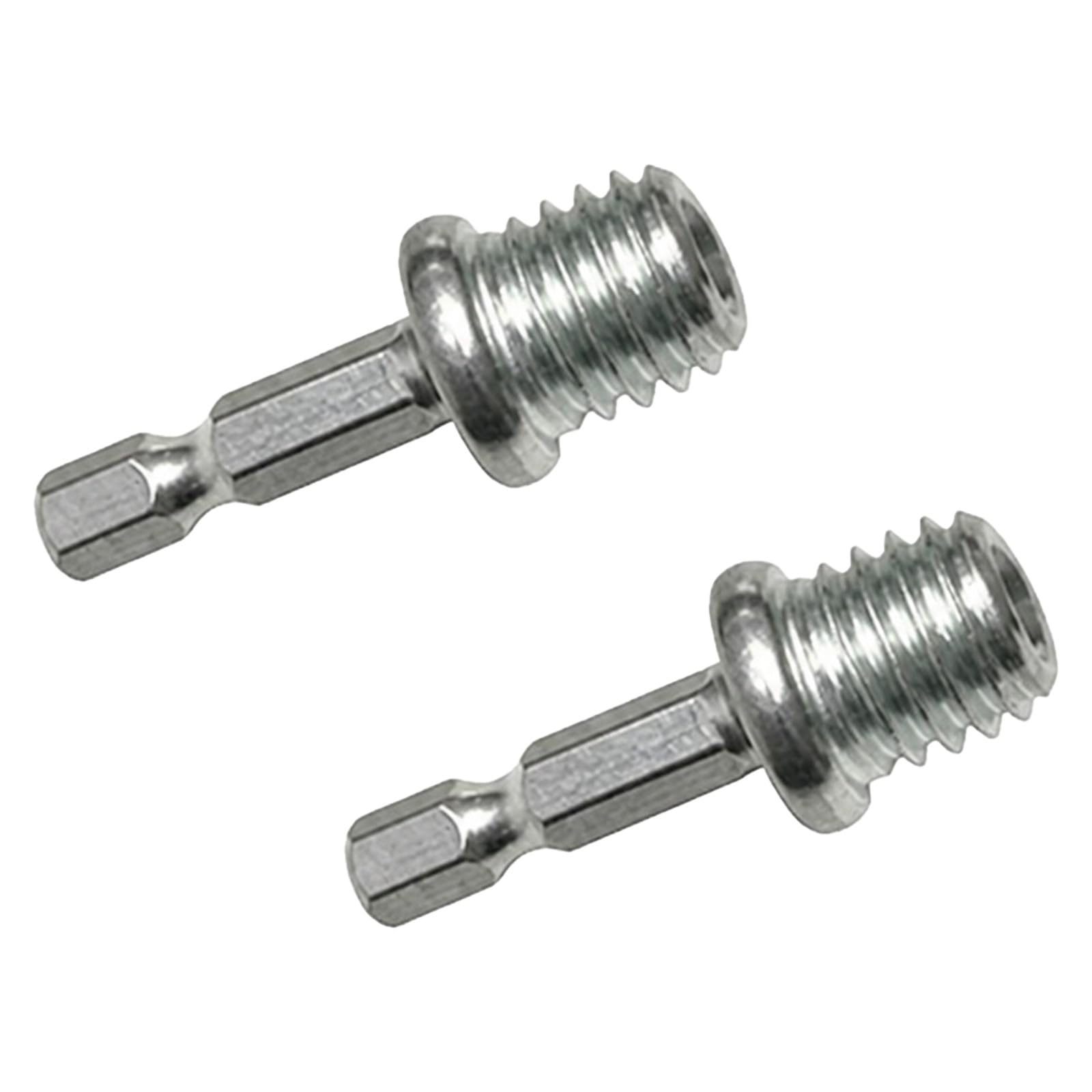 2Pcs 5/8"-11 to 1/4" Hex Shank Drill Adapter High-Speed Steel