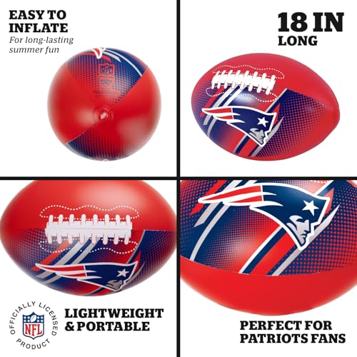 BigMouth 18” Inflatable Pool Football Officially Licensed NFL Fan Gear Merchandise Beach Ball Games for Adults and Teens - Image 4