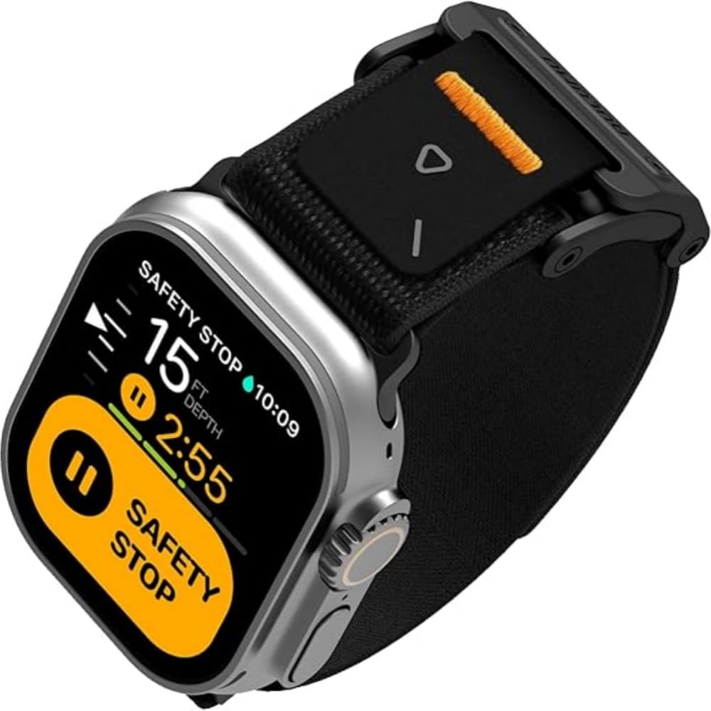 Aulumu A11 Apple Watch Magnetic Band, Apple Watch Band, Ultra1&2, Men's, Gift, Men's Watch Band, Compatible with Apple Watch 10, 9, 8, 7, 7, 7, 7 Band, Adjustable Length, Soft Nylon, Stylish, Magnet,