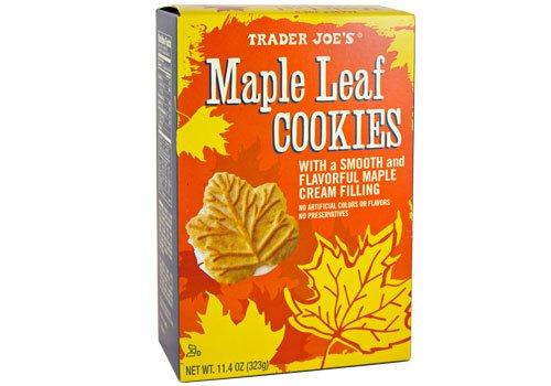 Trader Joe's Seasonal Maple Leaf Cookies with Flavorful Maple Cream Filling 11.4oz (3 Pack)