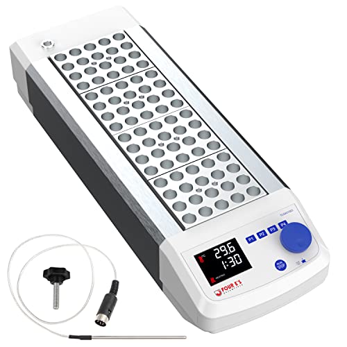 4E's USA Dry Bath Incubator - 4 Block Programmable Lab Dry Bath Incubator, Dry Block Incubator with PT1000 Sensor, Digital Dry Rack Heater with Max Temp. of 150° C - Blocks not Included
